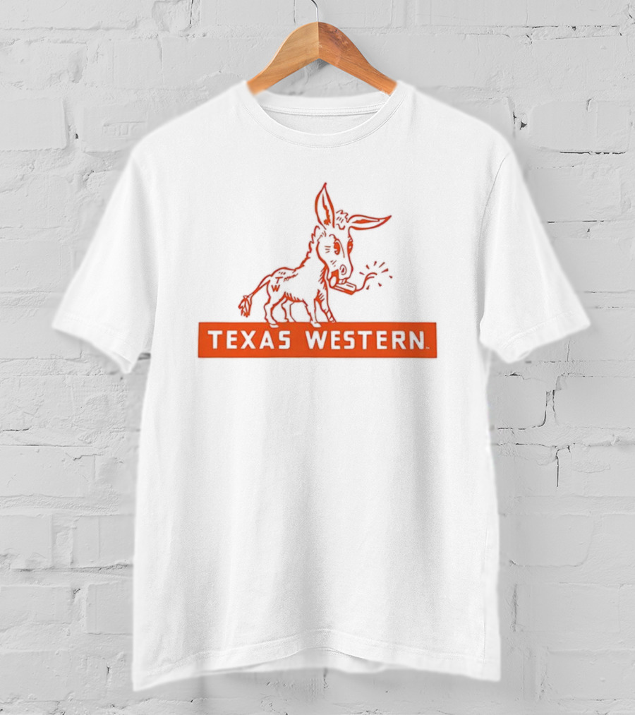 Texas Western Donkey Mascot Classic Vintage Style T-Shirt
