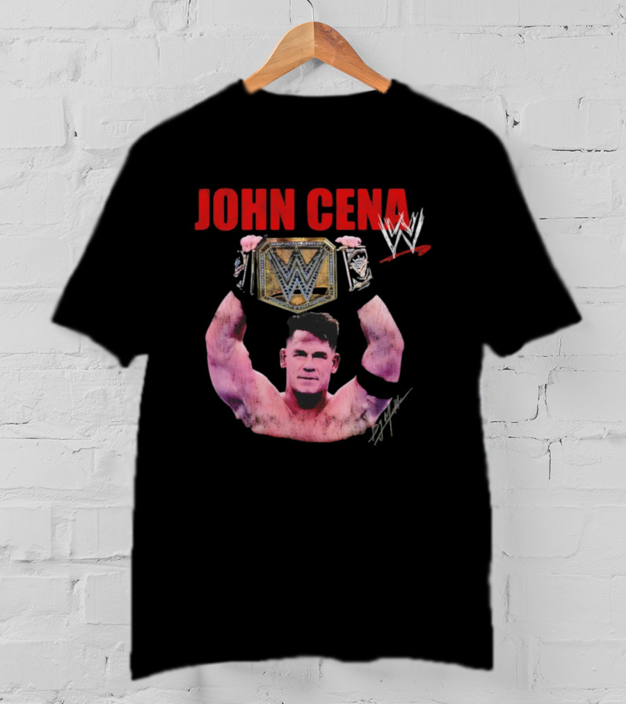 John Cena WWE Champion Vintage Wrestling Belt T-Shirt