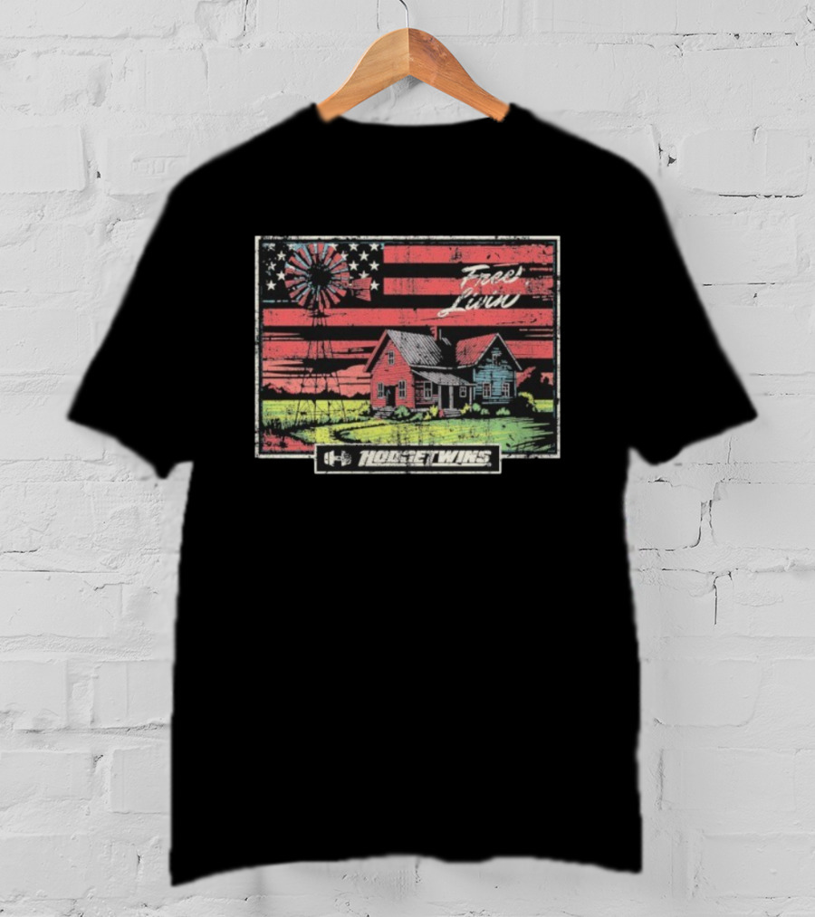 Hodgetwins Free Living American Flag T-Shirt
