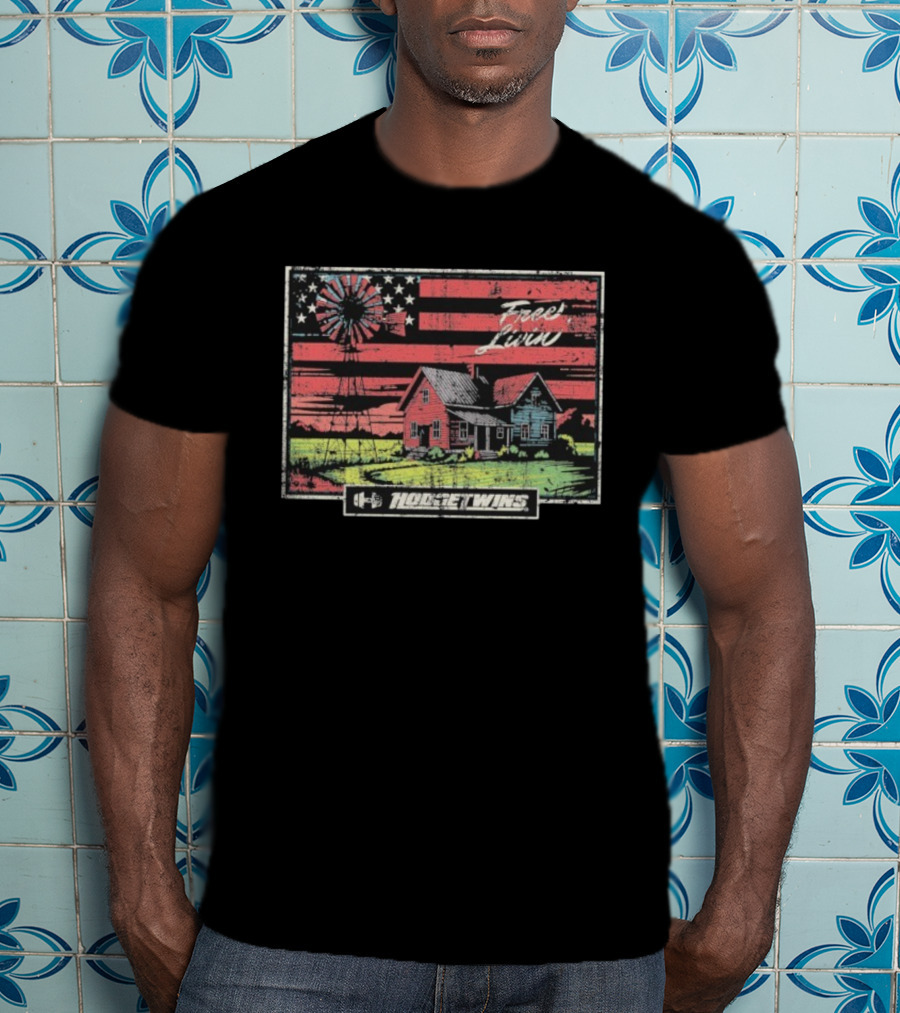 Hodgetwins Free Living American Flag T-Shirt