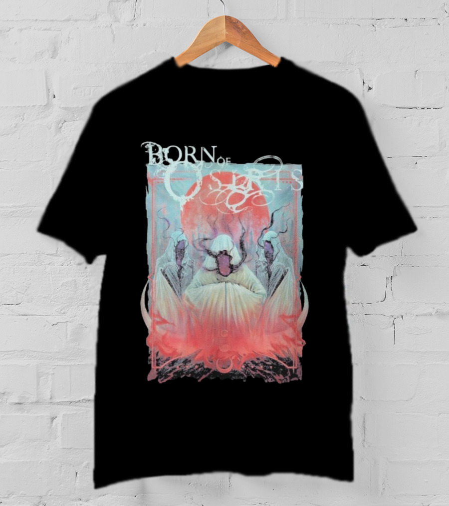 Born Of Osiris Dark Fable Mystical Hooded Figures And Fiery Aura T-Shirt