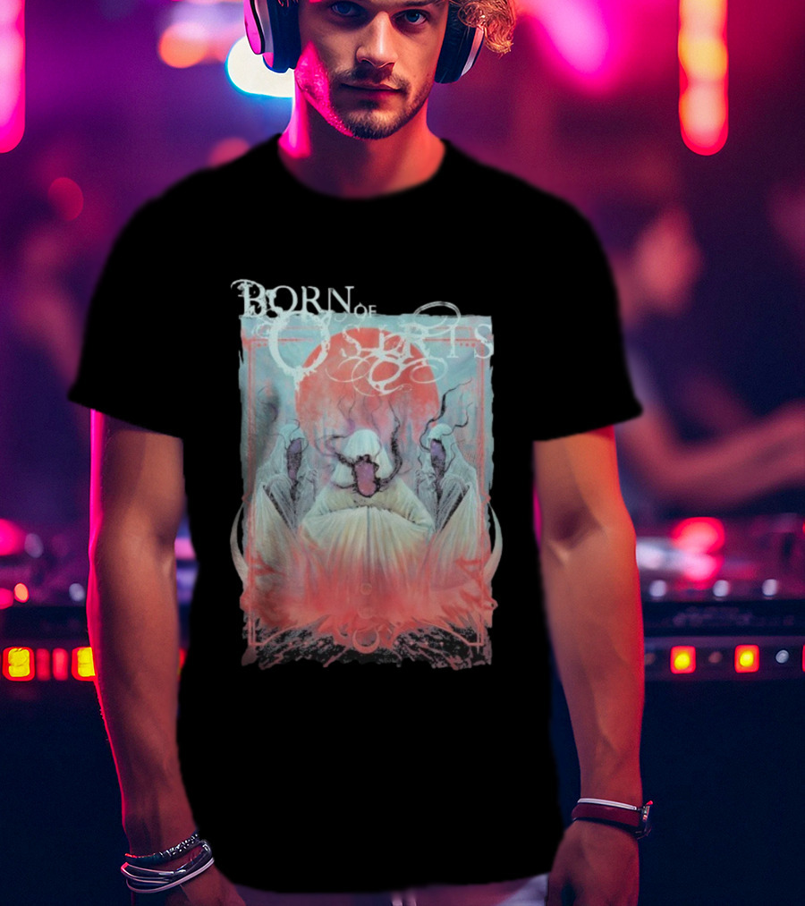 Born Of Osiris Dark Fable Mystical Hooded Figures And Fiery Aura T-Shirt