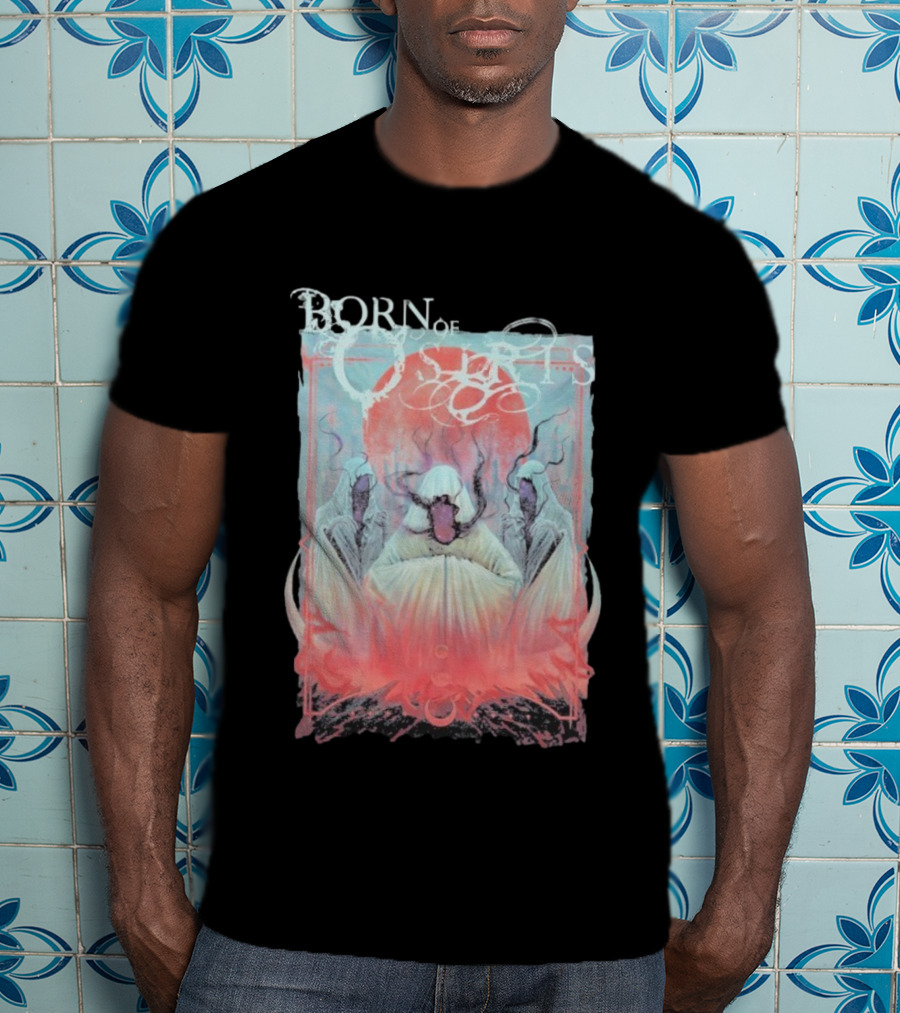 Born Of Osiris Dark Fable Mystical Hooded Figures And Fiery Aura T-Shirt