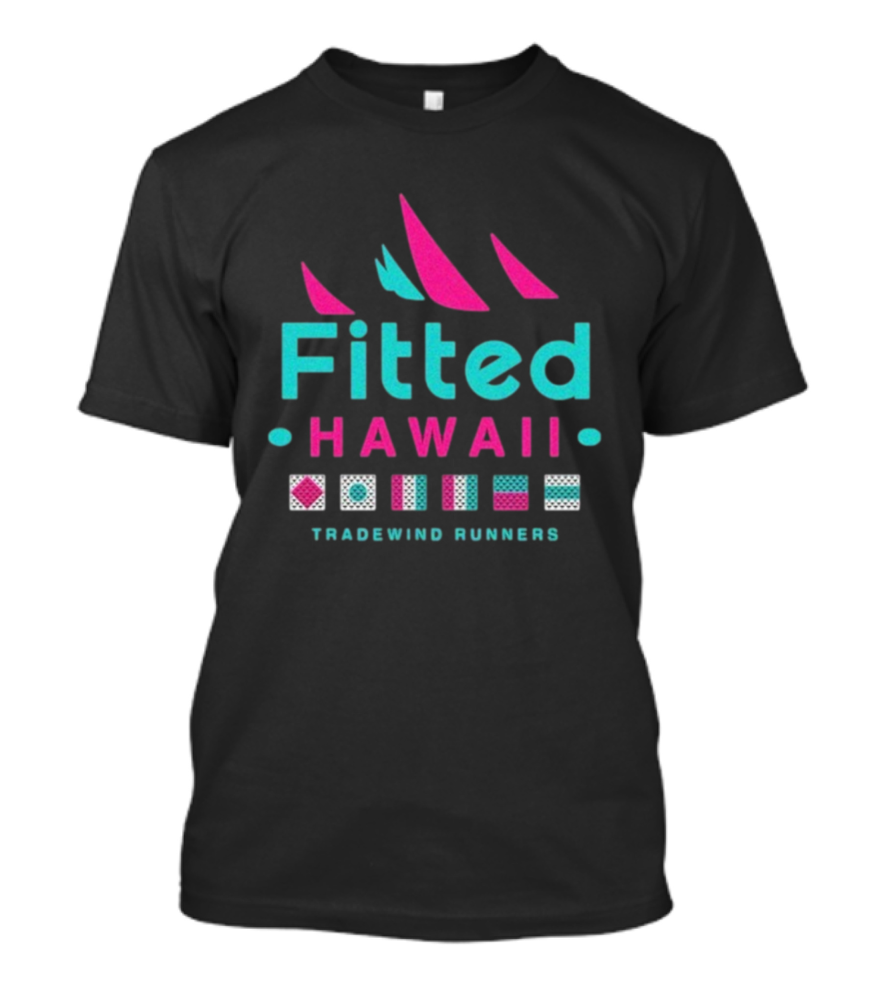 Fitted Hawaii Tradewind Runners Nautical Flags Seaworthy T-Shirt