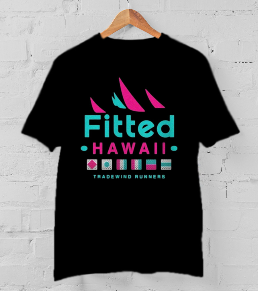 Fitted Hawaii Tradewind Runners Nautical Flags Seaworthy T-Shirt
