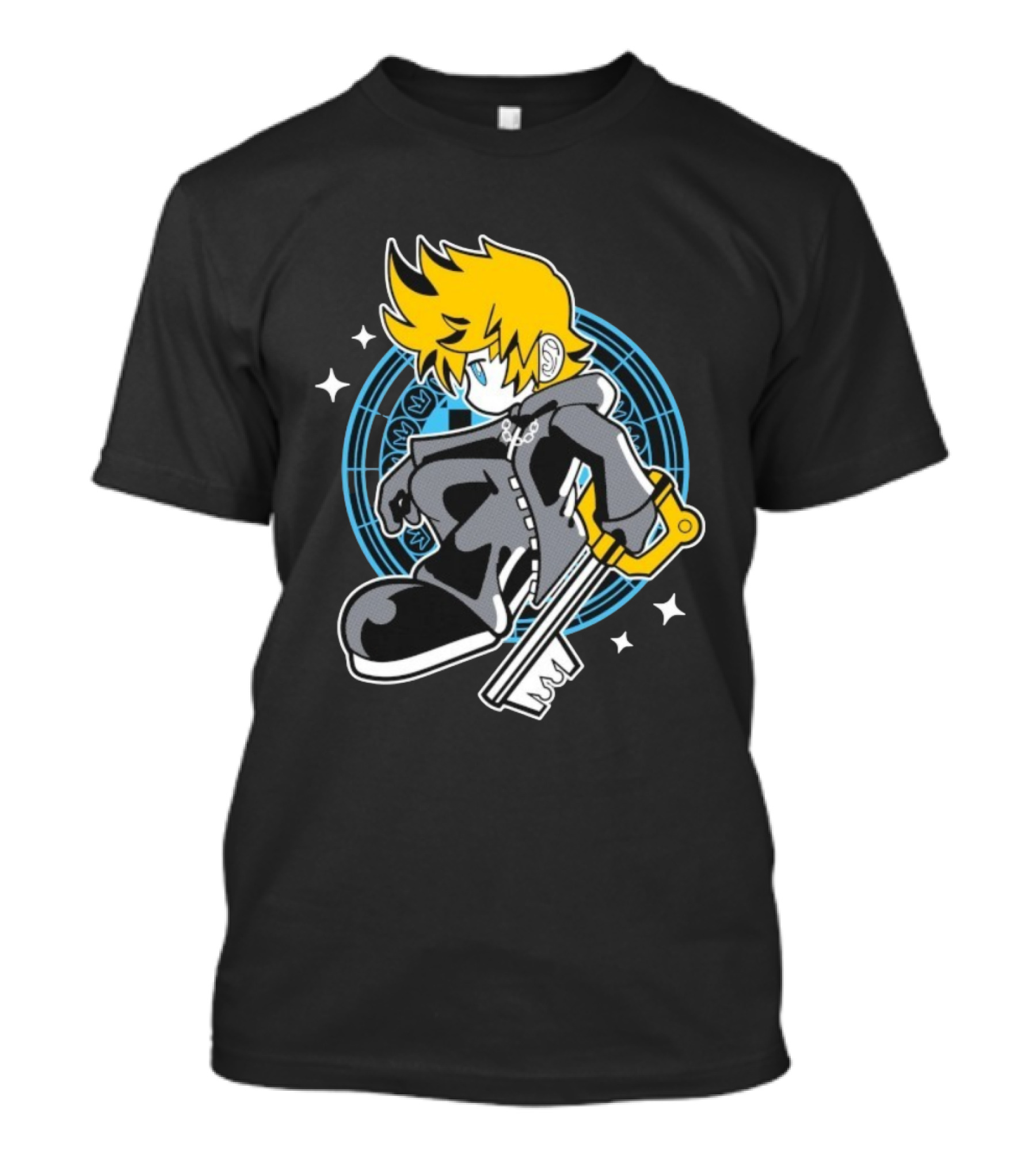 Goblin Tengu Just Another Nobody Key Wielder Blue Background T-Shirt
