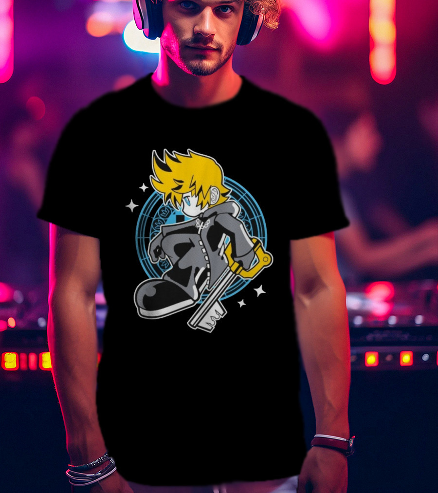 Goblin Tengu Just Another Nobody Key Wielder Blue Background T-Shirt
