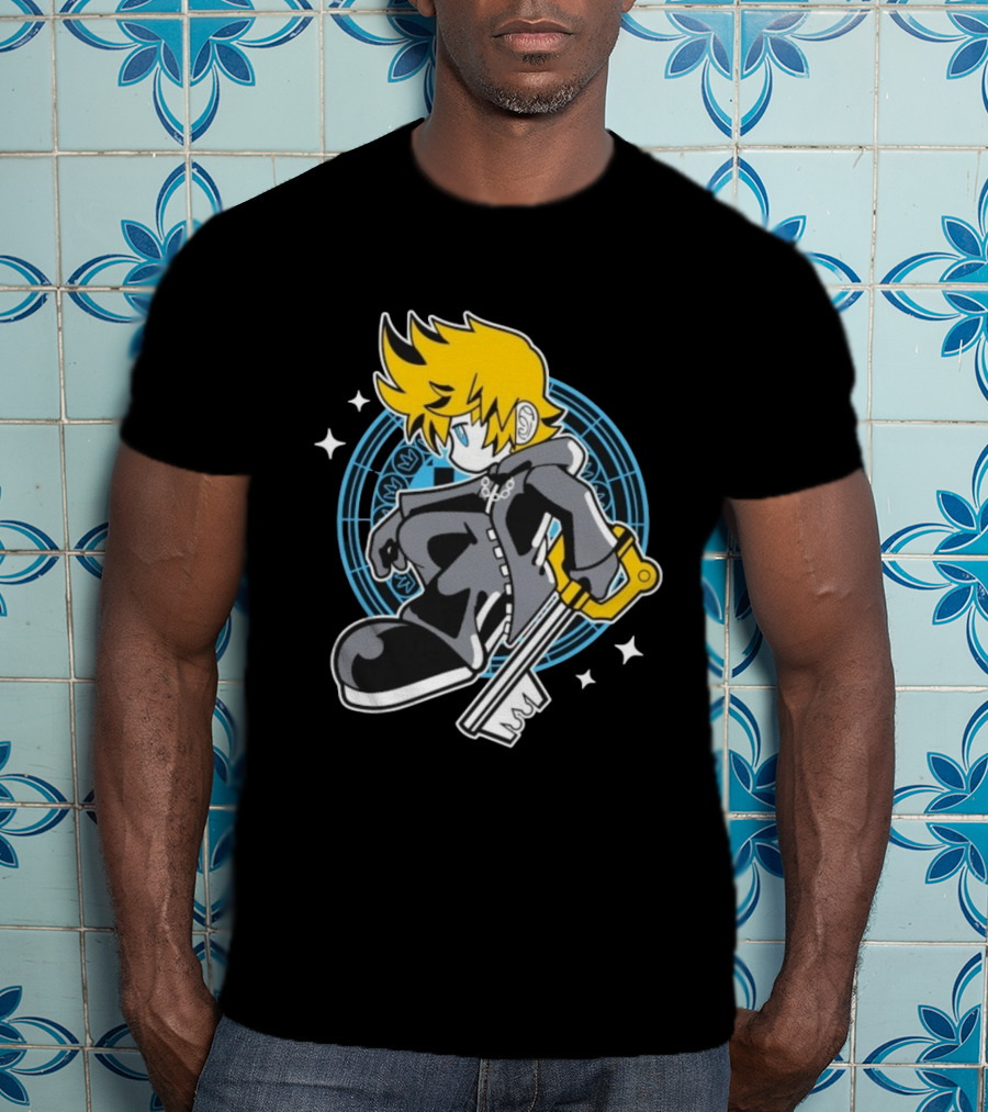 Goblin Tengu Just Another Nobody Key Wielder Blue Background T-Shirt