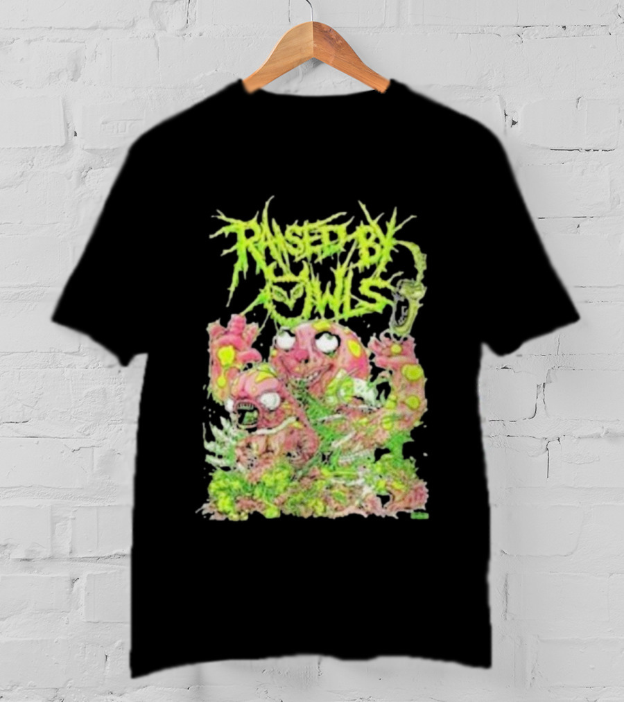Transfusion Owls Neon Gore Monster Brutal Horror Metal T-Shirt