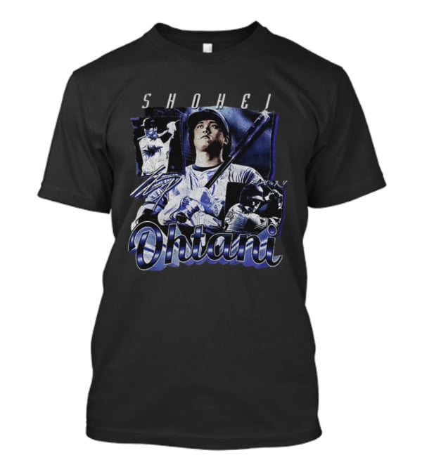 Shohei Ohtani Baseball Signature Los Angeles Dodgers Overall Print T-Shirt