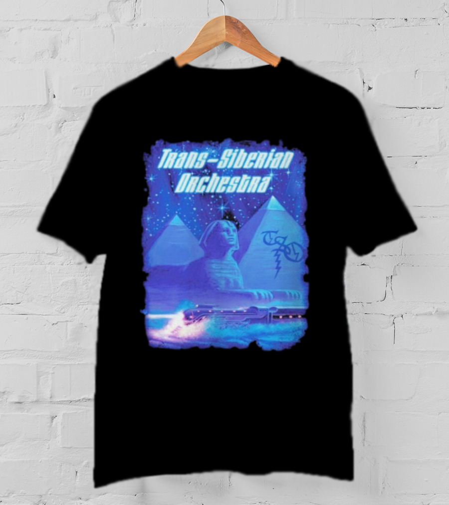 Trans-Siberian Orchestra Sphynx Train Pyramids Lightning Guitar Scene T-Shirt