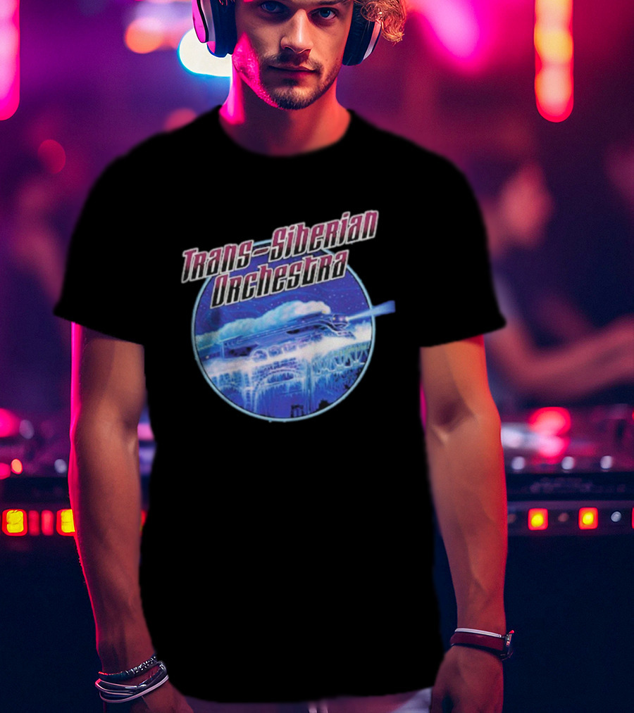 Trans-Siberian Orchestra Winter Train Scene Circle T-Shirt