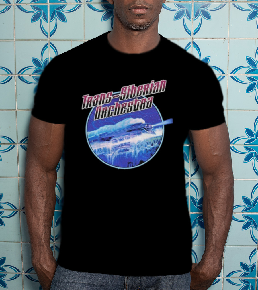 Trans-Siberian Orchestra Winter Train Scene Circle T-Shirt