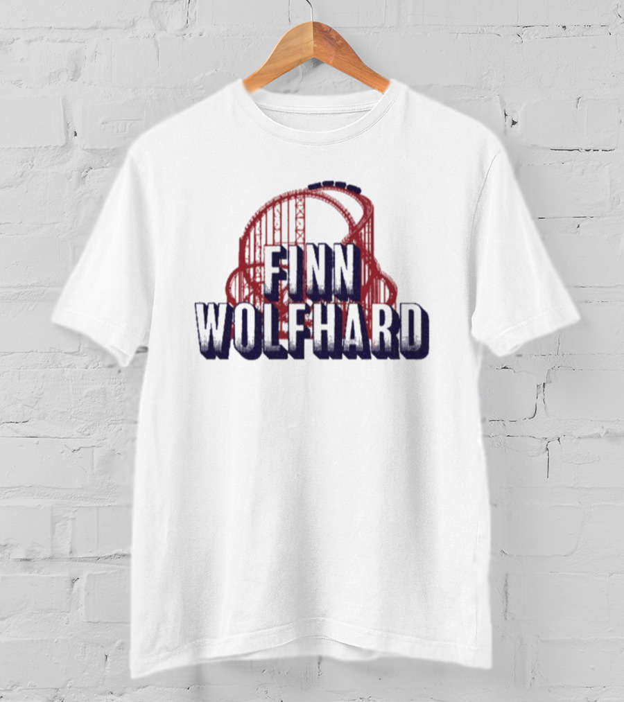 Finn Wolfhard Roller Red Blue Headphones T-Shirt