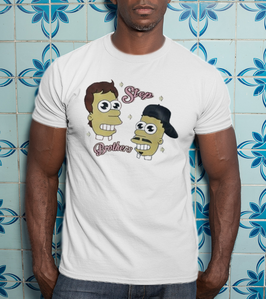 Julian And Logan Step Brothers Christmas Simpsons Style T-Shirt