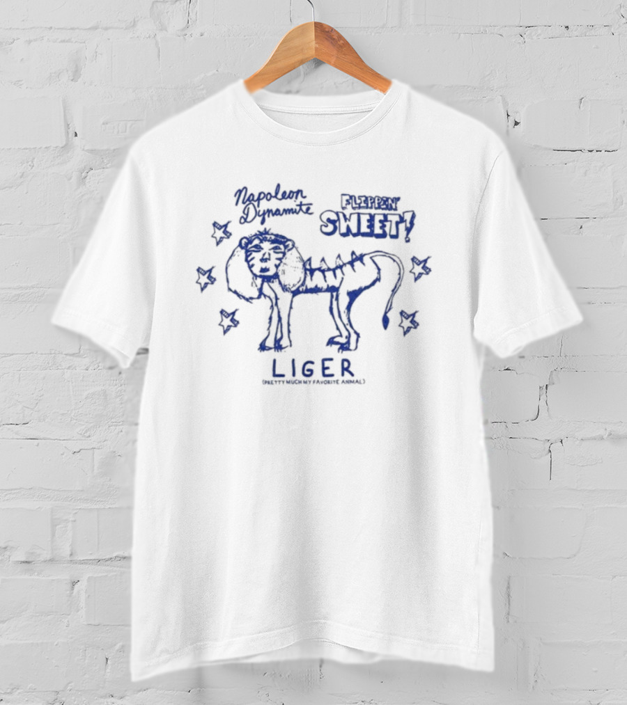 Napoleon Dynamite Flippin Sweet Liger Pretty Much My Favorite Animal Stars T-Shirt