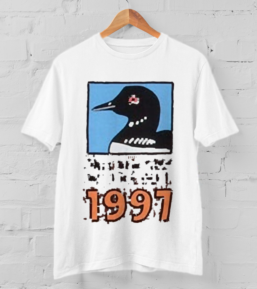 Only New York Wildlife Dept 1997 Loon Wildlife Iconic Bird Emblem T-Shirt