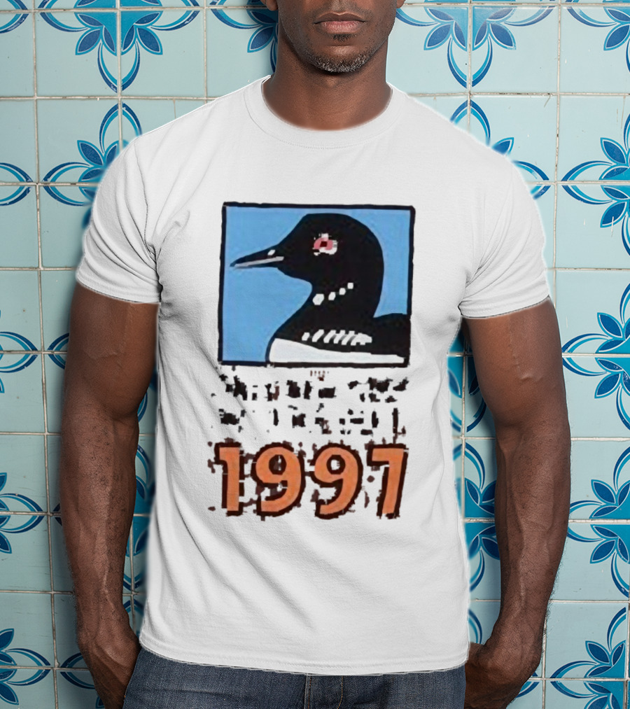 Only New York Wildlife Dept 1997 Loon Wildlife Iconic Bird Emblem T-Shirt