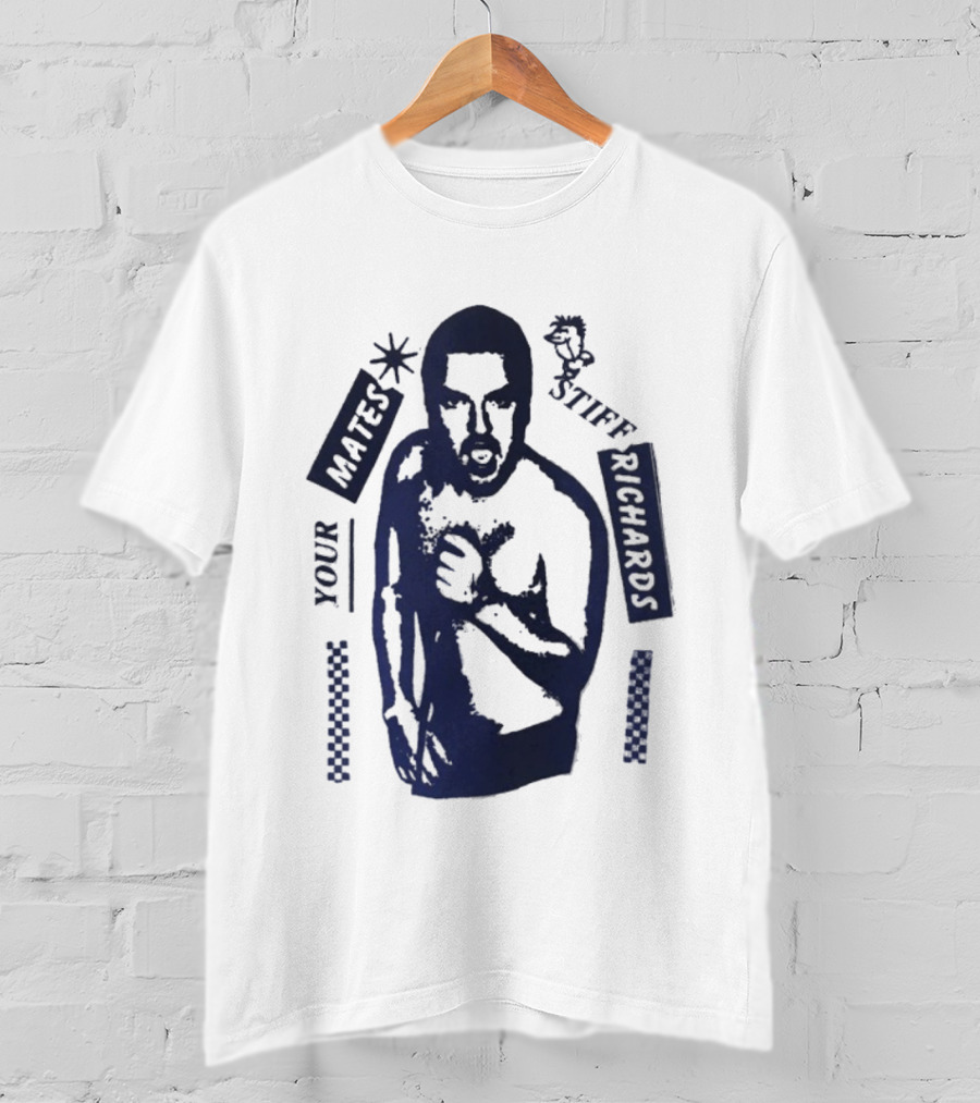 Stiff Richards Your Mates Star Portrait Monochrome T-Shirt