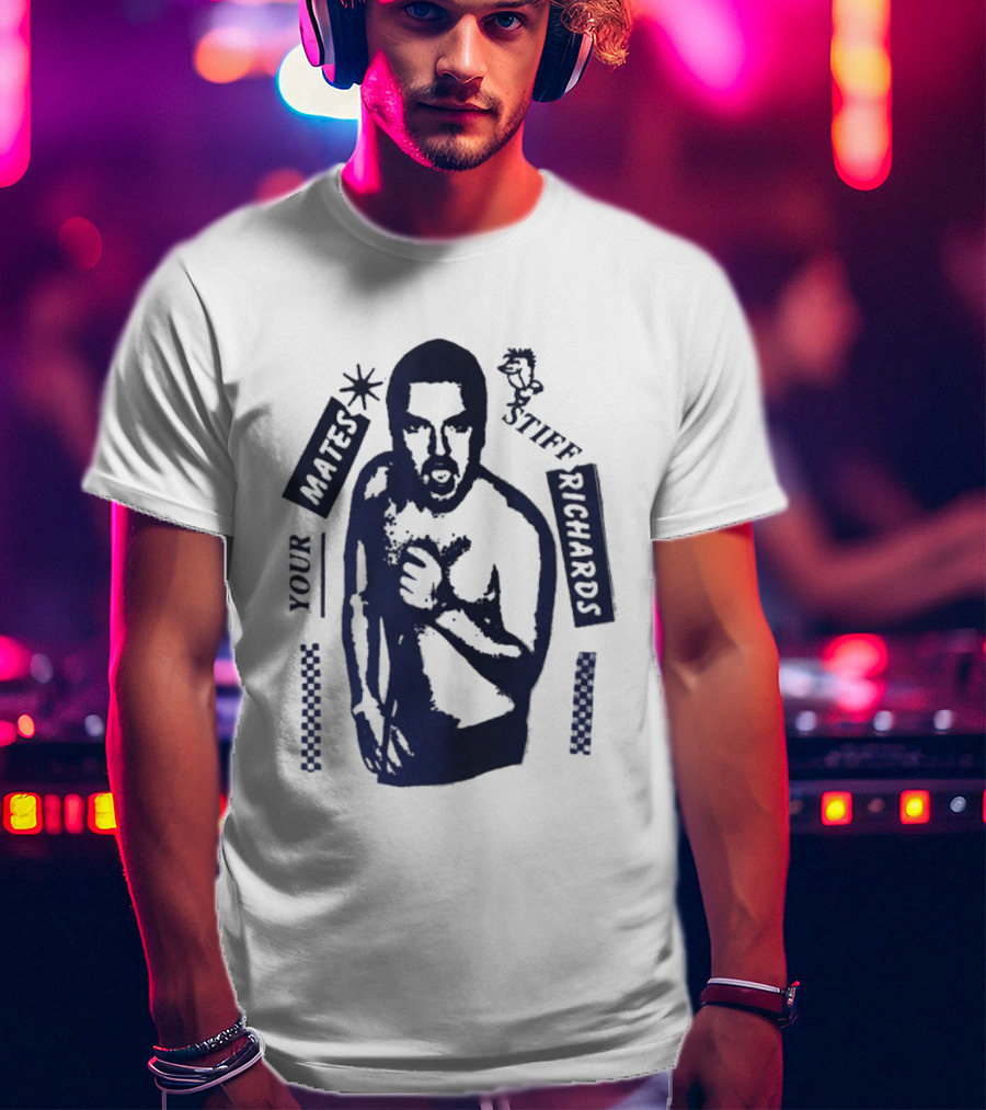 Stiff Richards Your Mates Star Portrait Monochrome T-Shirt