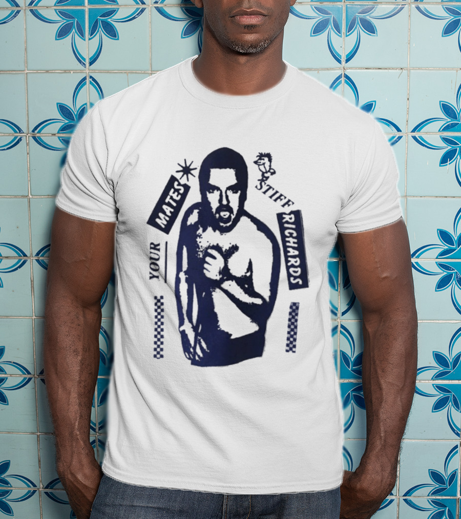 Stiff Richards Your Mates Star Portrait Monochrome T-Shirt