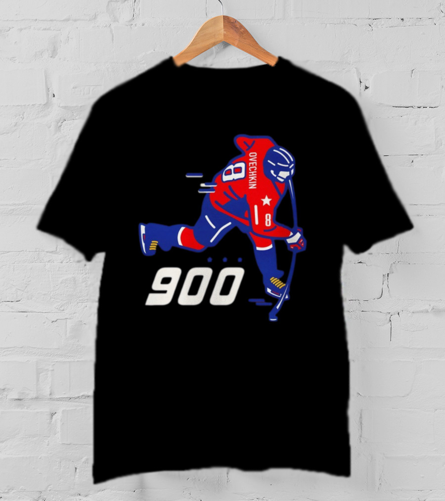 Alex Ovechkin 900 Washington Capitals NHL Hockey Player Milestone Achievement T-Shirt