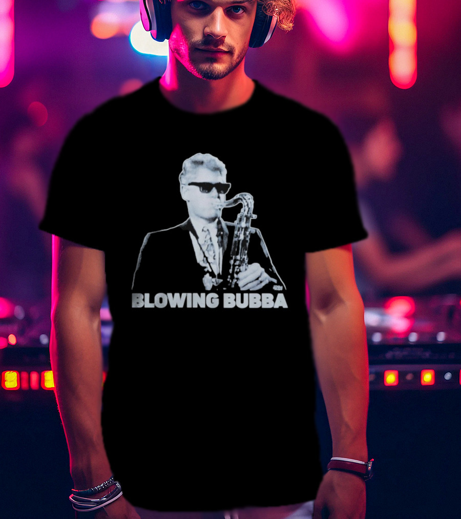 Bubba Diablo Macabre Blowing Bubba Saxophone Retro Style T-Shirt