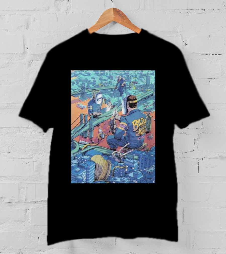 Billy Strings Newark New Jersey 2025 Prudential Center Construction Bridge Art Night 2 T-Shirt