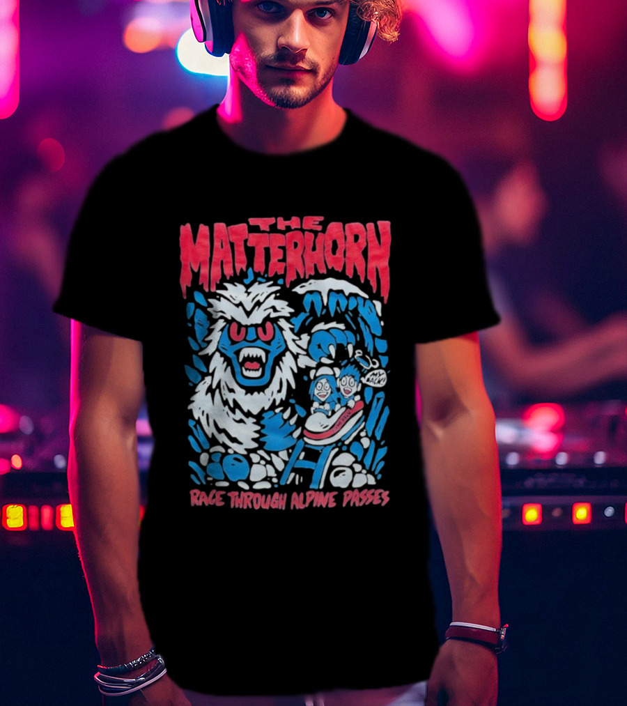 The Matterhorn Yeti Adventure Race Through Alpine Passes T-Shirt