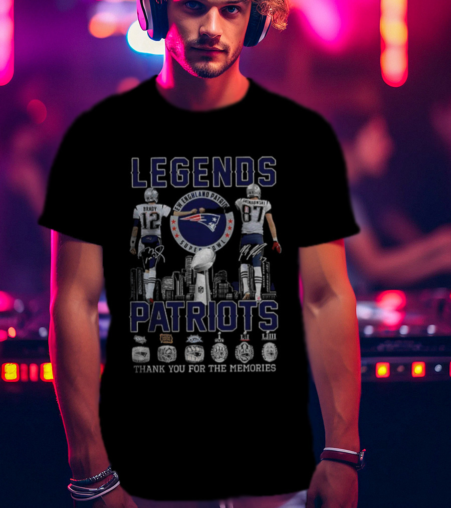 Legends New England Patriots Thank You For The Memories T-Shirt