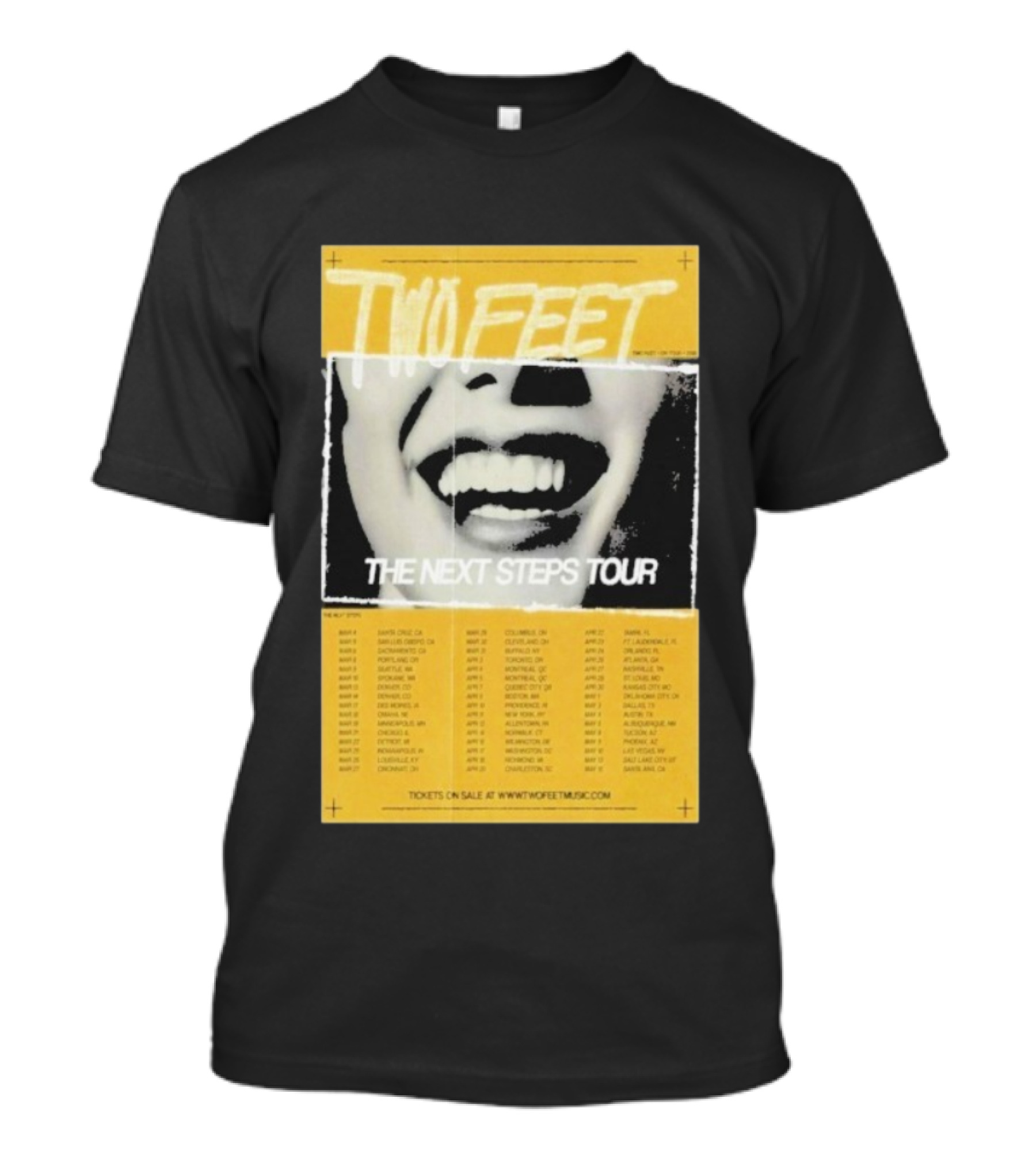 Two Feet The Next Steps Tour 2026 Dates Santa Cruz Boston Tickets On Sale T-Shirt