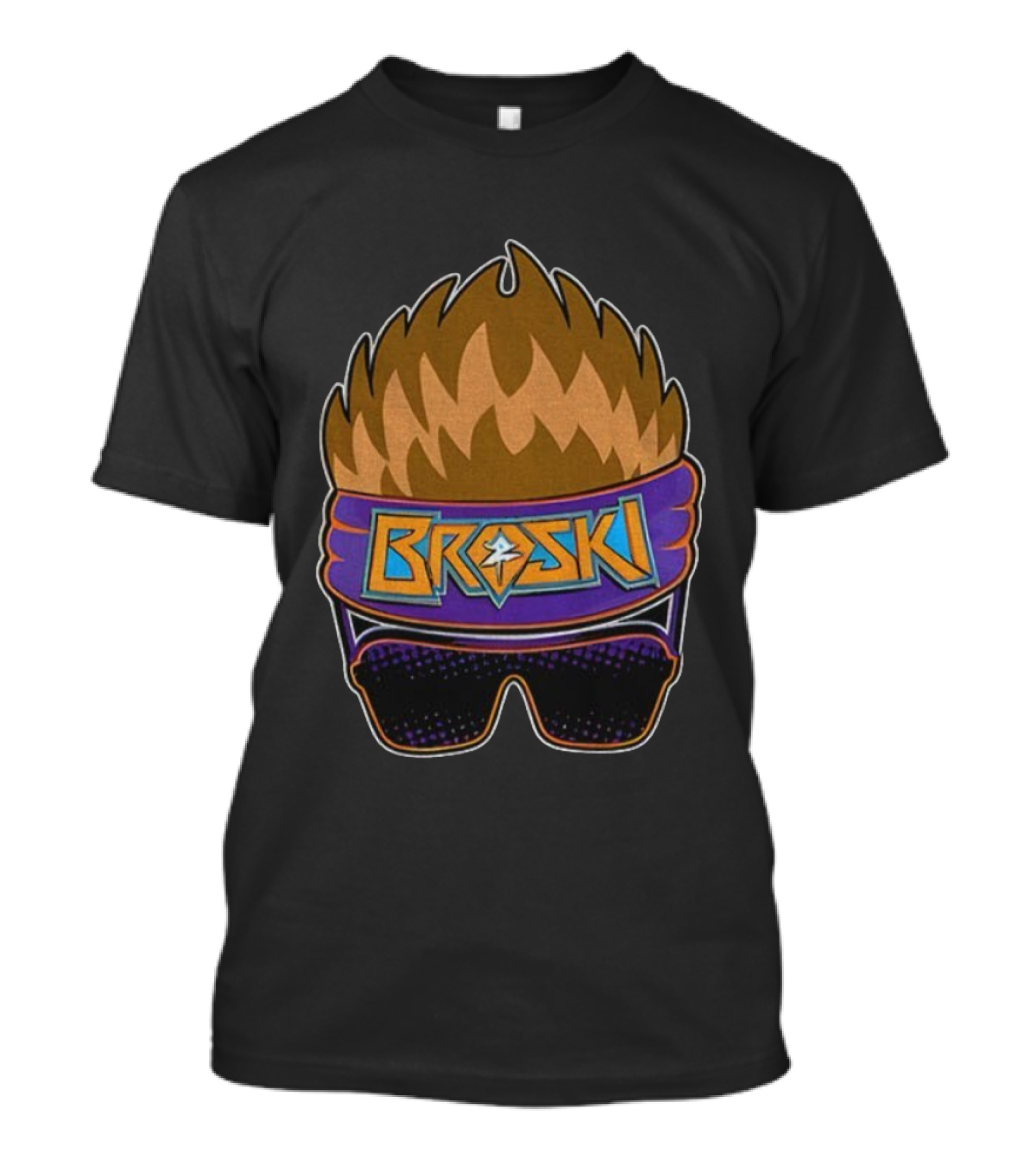 Broski Zack Ryder WWE Headband Sunglasses Hair Icon T-Shirt
