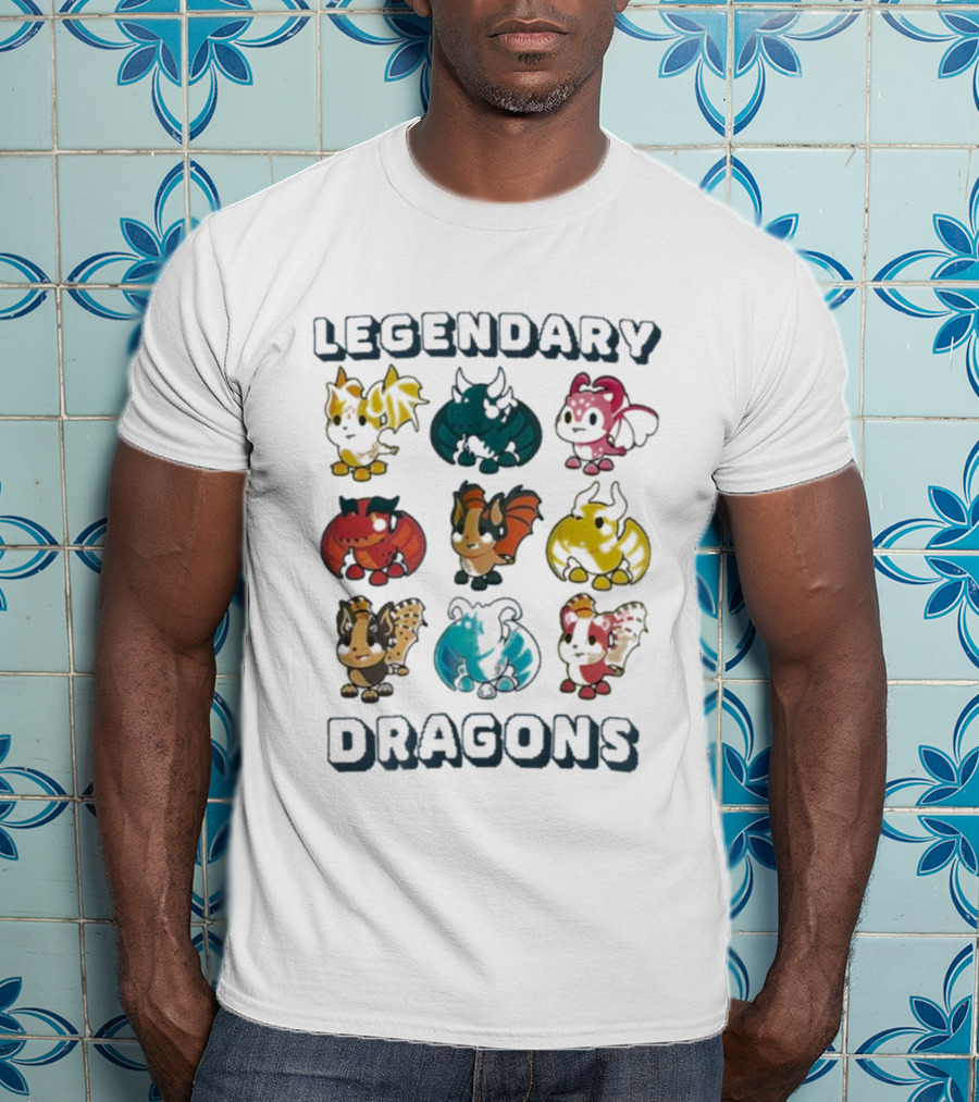 Legendary Dragons Adopt Me Colorful Characters Collection T-Shirt