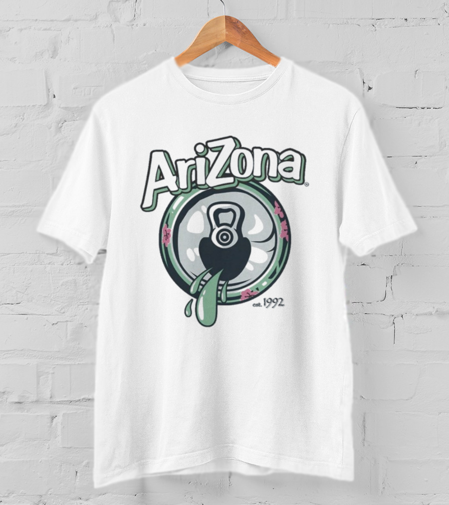 AriZona Tea Drip Since 1992 Flower Can Design T-Shirt