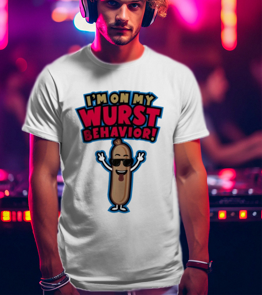 Jonas Brothers I'm On My Wurst Behavior Sausage Sunglasses Fun T-Shirt