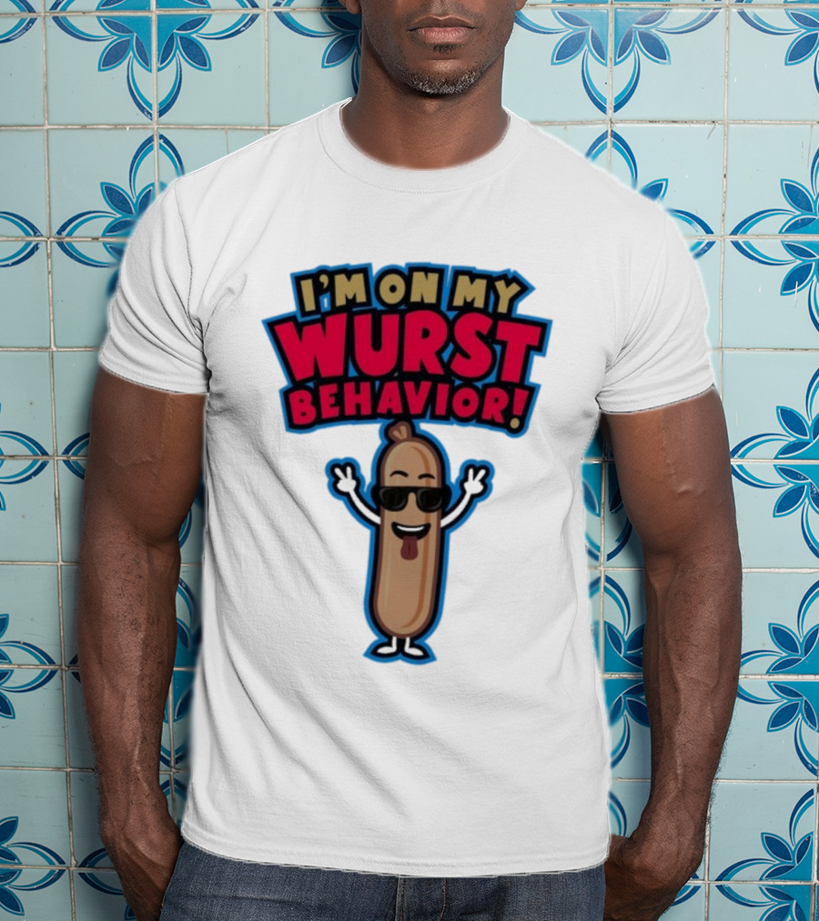 Jonas Brothers I'm On My Wurst Behavior Sausage Sunglasses Fun T-Shirt