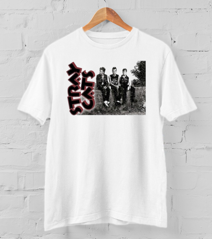 Stray Cats Band Vintage Black And White Rockabilly Trio T-Shirt