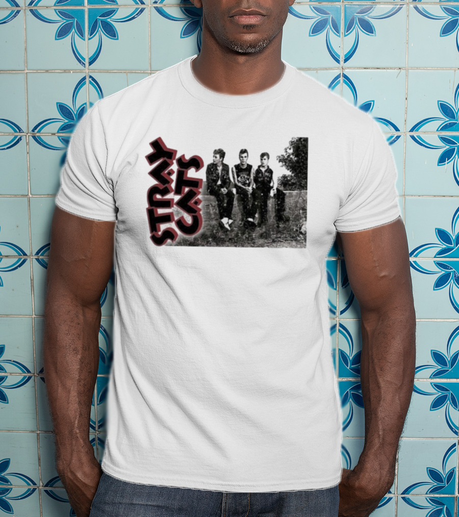 Stray Cats Band Vintage Black And White Rockabilly Trio T-Shirt