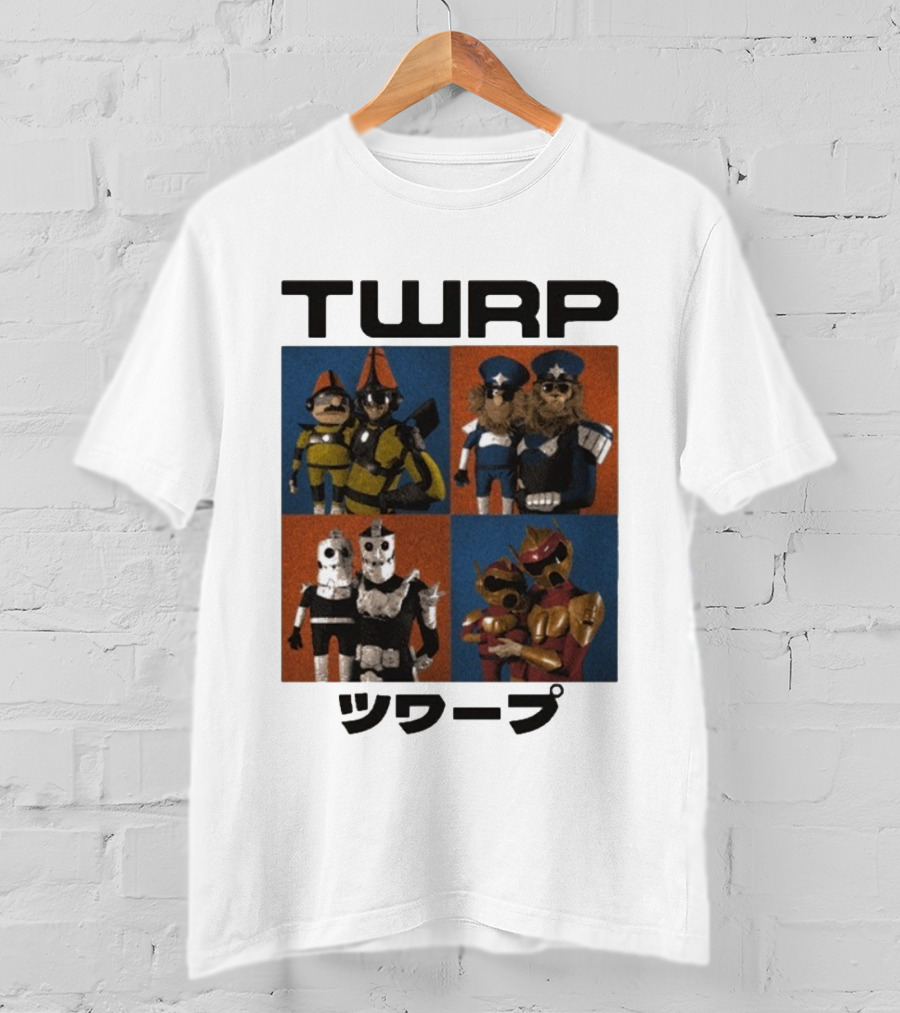 TWRP Puppet Group Characters Japanese Text T-Shirt