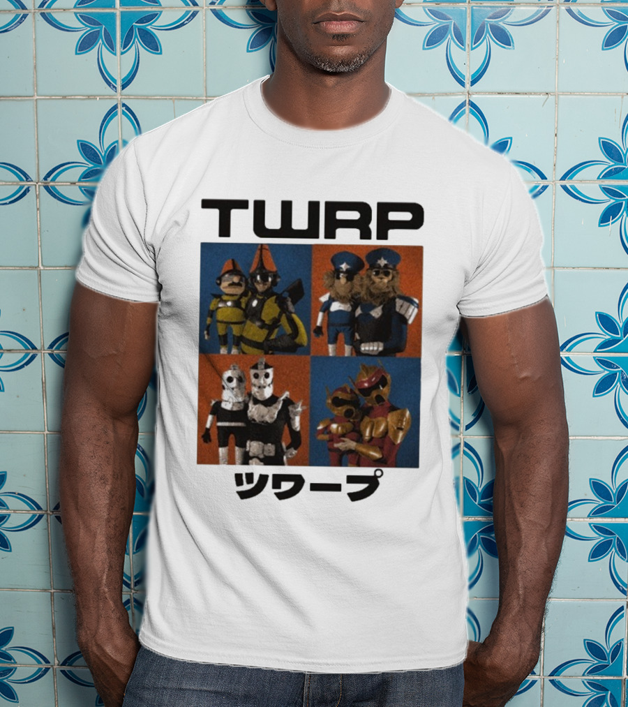 TWRP Puppet Group Characters Japanese Text T-Shirt