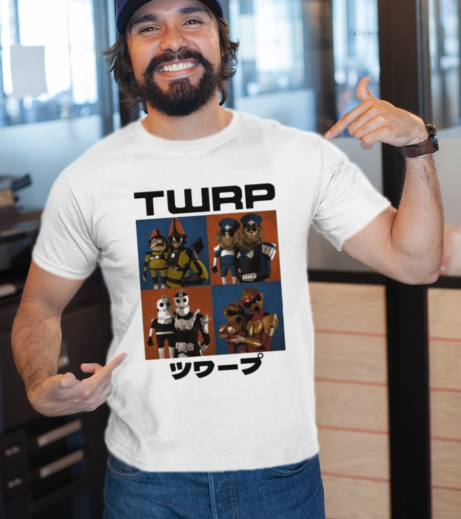 TWRP Puppet Group Characters Japanese Text T-Shirt