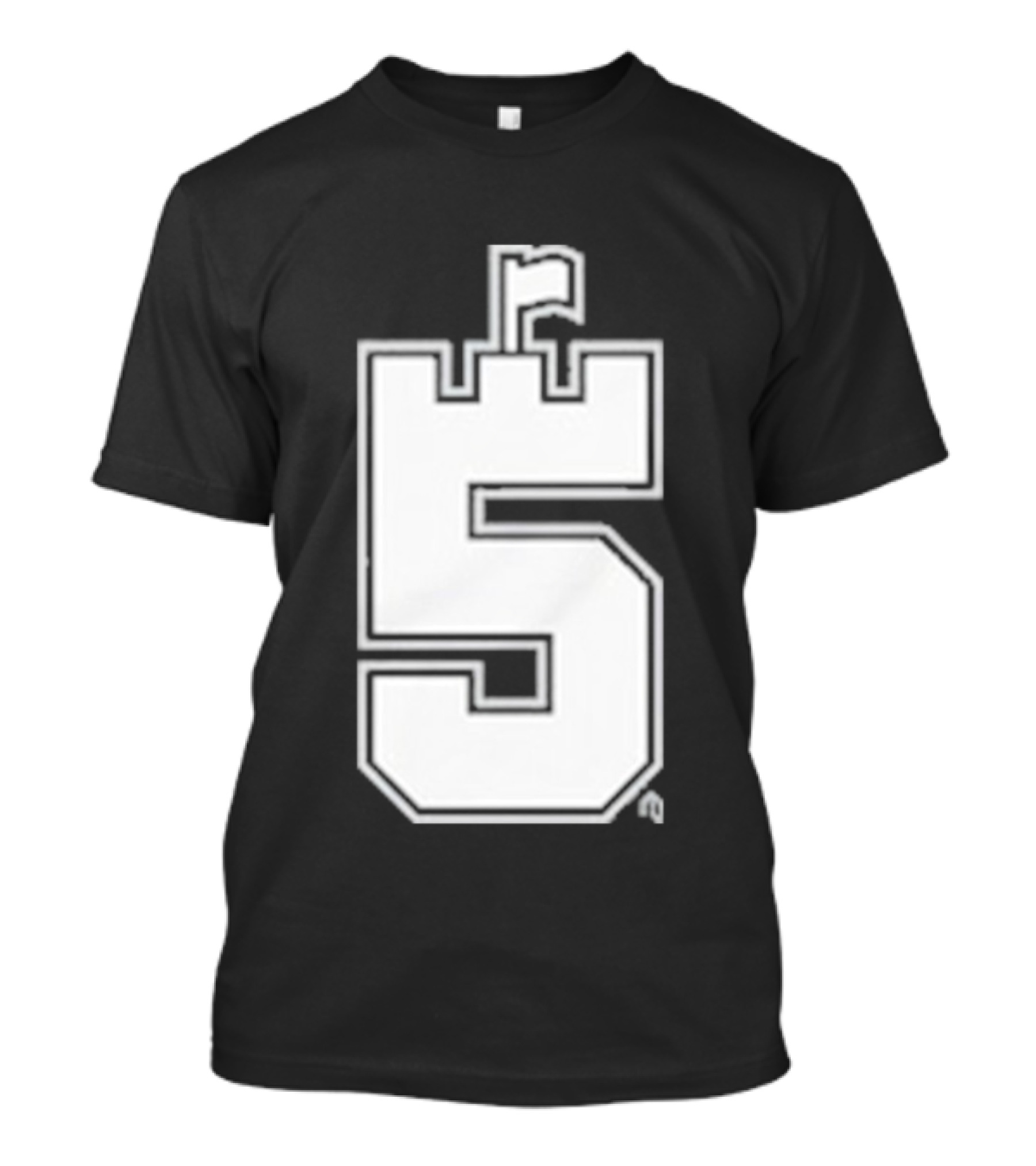 CA5TLE Number 5 Emblem With Flag Quadrant T-Shirt