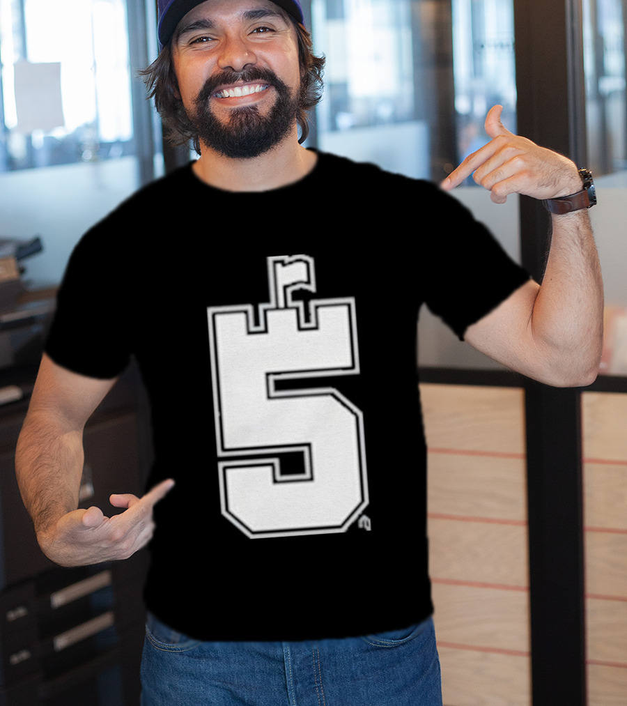 CA5TLE Number 5 Emblem With Flag Quadrant T-Shirt