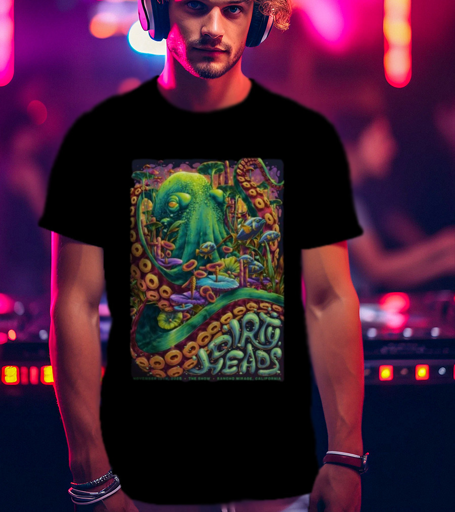 Dirty Heads November 15 2025 The Show Rancho Mirage California Octopus T-Shirt