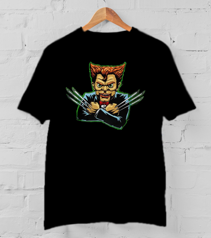 Goosebumps Slappy Meets Wolverine Marvel Comics Crossover T-Shirt
