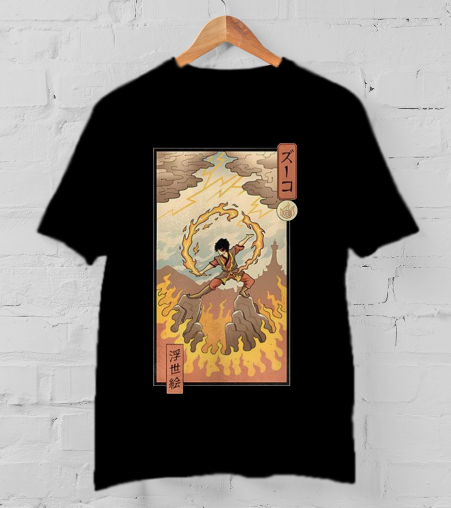 Zuko Firebending Ukiyo-e Avatar The Last Airbender Japanese Aesthetic T-Shirt