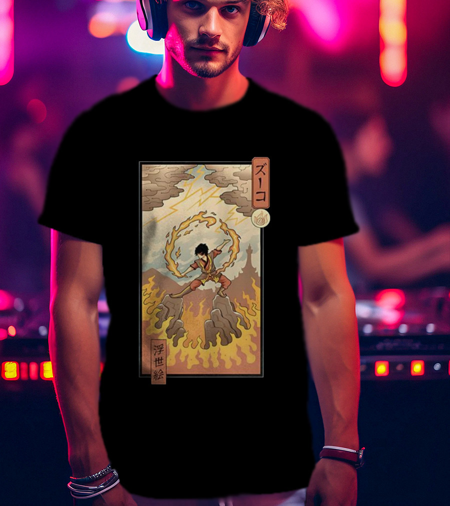 Zuko Firebending Ukiyo-e Avatar The Last Airbender Japanese Aesthetic T-Shirt