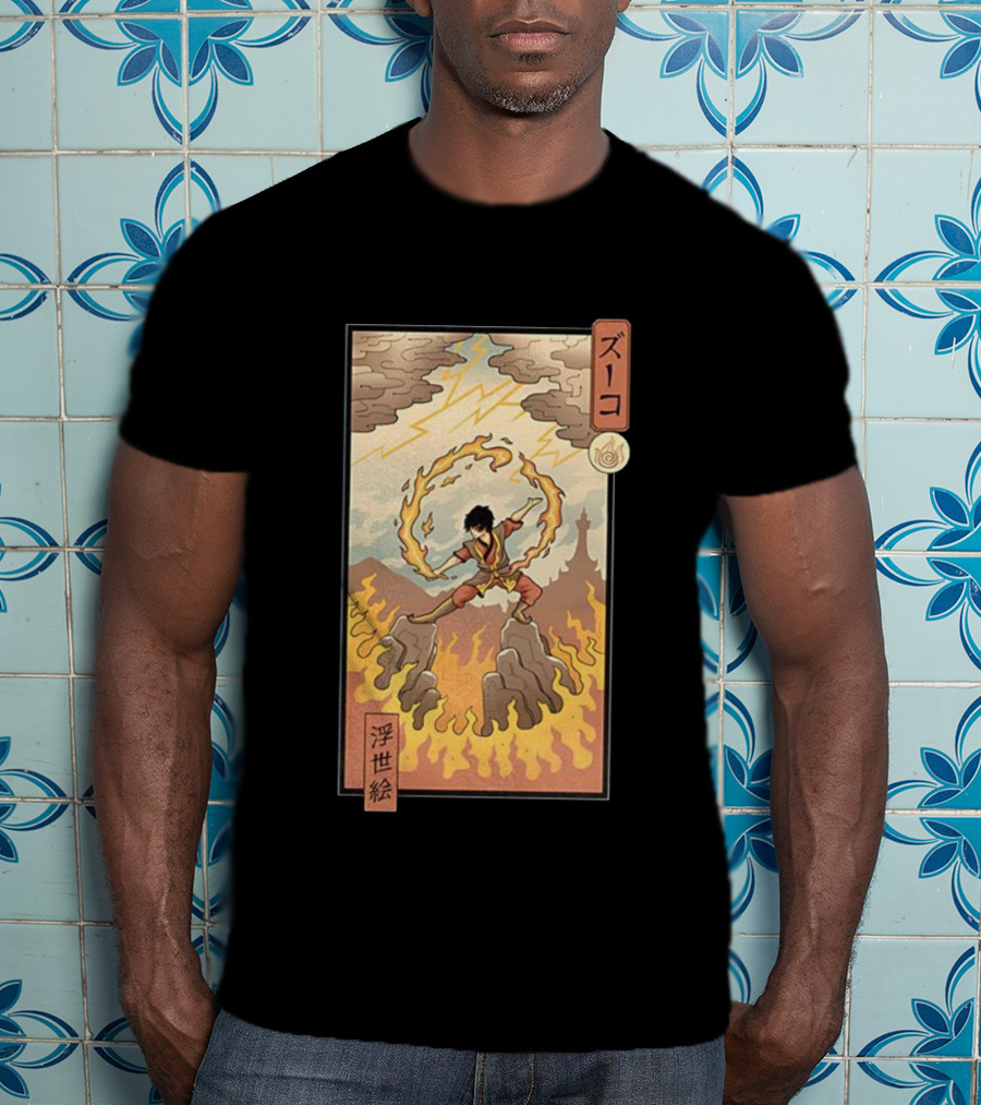 Zuko Firebending Ukiyo-e Avatar The Last Airbender Japanese Aesthetic T-Shirt