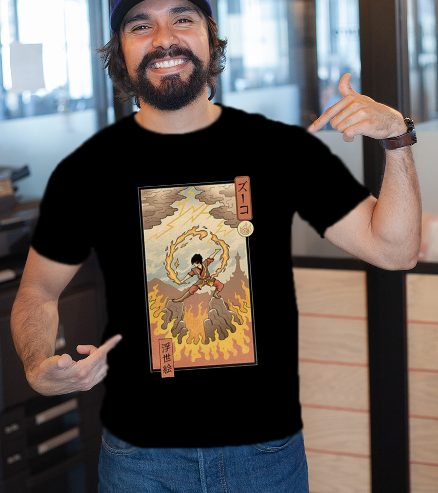 Zuko Firebending Ukiyo-e Avatar The Last Airbender Japanese Aesthetic T-Shirt
