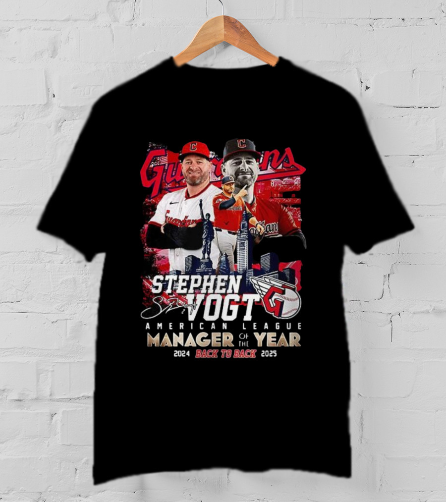 Guardians Stephen Vogt Back To Back American League Manager Of The Year 2024 2025 T-Shirt